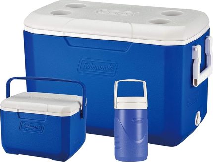 Cooler Box Combo 3'lü Set, Poly-lite 48QT + Performance Serisi 6 Kişilik Cooler, 0,5 Litre Su Matarası