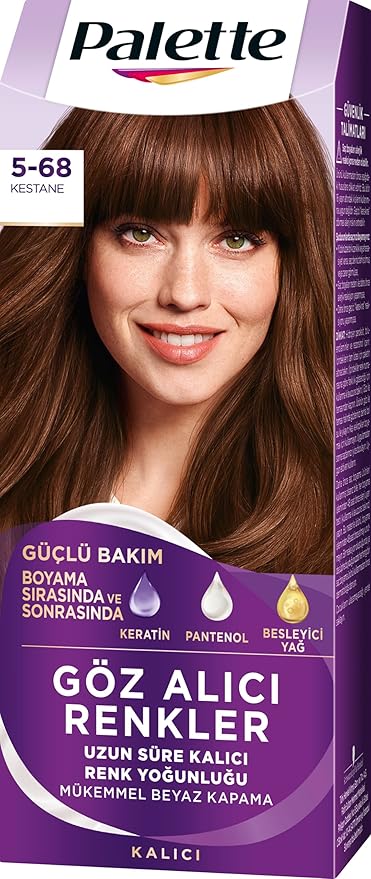 Yoğun Göz Alıcı Renkler Saç Boyası 5-68 Kestane Saç Boyası