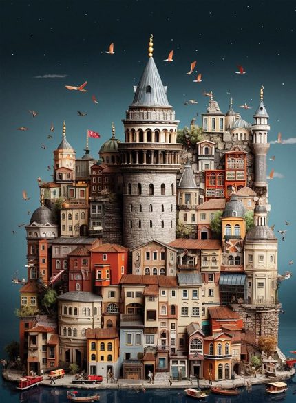 Puzzle - Galata / 1000 Parça Puzzle, 1158