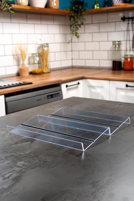 Adet Kaydırmaz Pedli Şeffaf Stand Baharatlık Standı Çekmece Içi Düzenleyici Mhydkplx2