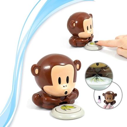 Z82YT3357 Maymun Figürlü Oje Tırnak Kurutucu, Hava Üfleyen, Pratik Kolay, Hızlı, Mini, Pilli