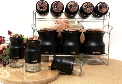 9'lu Stantlı Siyah Baharat Takımı