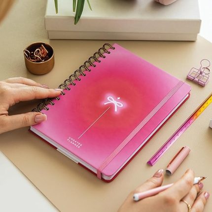 Spiralli Süresiz Renkli Planlayıcı Ajanda Motivasyon Sayfalı Aura Kurdele