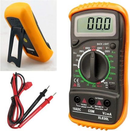 LCD Dijital Multimetre Voltmetre AC DC Voltage Otomatik Ranging Multi Metre Test Cihazı Circuit Checker Buzzer (Sarı)
