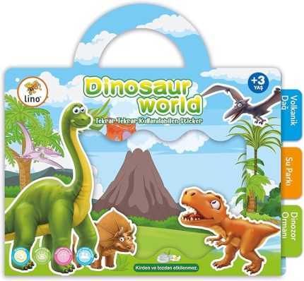 Tekrar Tekrar Kullanılabilen Sticker Dinosaur World