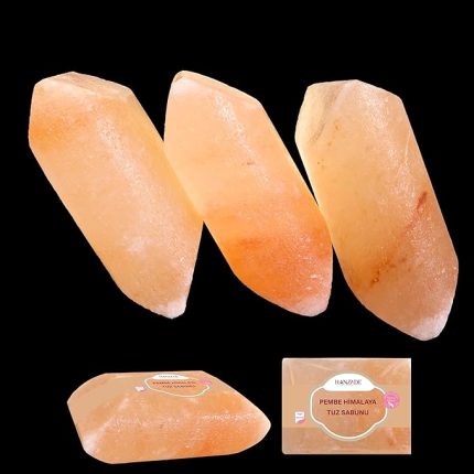 Bitkisel Himalaya Tuz Sabunu 300-350 Gr x 3 Adet Zengin Mineralli Doğal Saf Pembe Himalaya Kaya Tuzu Sabunu Doğal Peeling