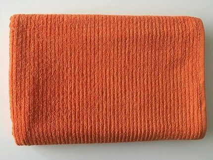 Pamuk 90x180 cm Banyo Havlusu Şezlong Plaj Spa Havlusu (Turuncu)