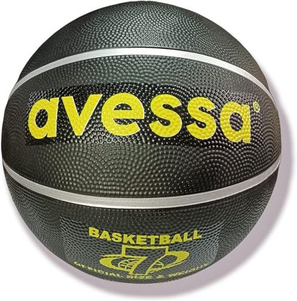 Kauçuk Basketbol Topu, 7 No, Yetişkin, 530 Gr, Siyah, BRC-7S