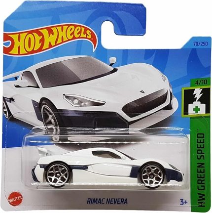 Wheels - Rimac Nevera - HW Green Speed 4/10 - HKK21 - Short Card - Spor araba - Beyaz - Mattel 2023