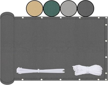 Gölgelik bezi 29,5 x 216,5 inç (75 x 550 cm) %85 UV korumalı gölgelik bezi, ağ pirinç gromment, veranda bitkisi için, UV güneş engelleyici yelken bezi, gölgeler kumaş