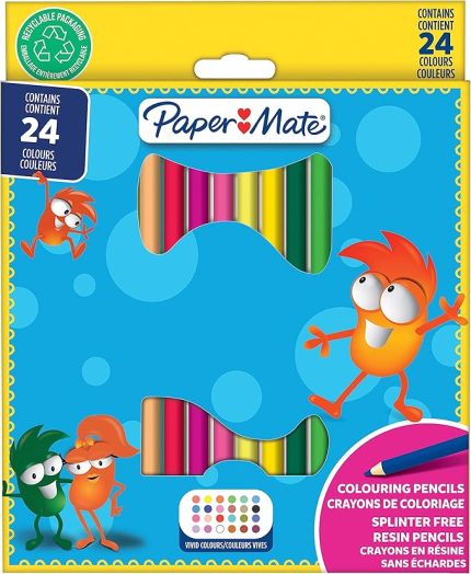 MATE çocuk boya kalemi Önceden kesilmiş renkli kalemler, Renk çeşitliliği, 24 kalem