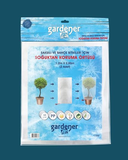 11302 Saksılı Bitkiler Için Soğuktan Koruma Örtüsü 30 G - 1,2 M X 2 M (Paket Içeriği 2 Adettir)