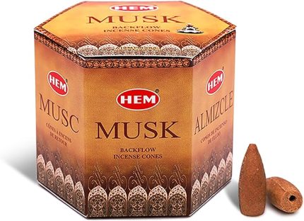 Tütsü Geri Akış Şelale Misk Kokulu 40 Konik Tütsü - Musk Backflow Incense Cones