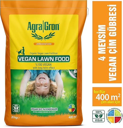 Çim Gübresi 20 kg Vegan Lawn Food%100 Bitkisel Menşeli Çim Gübresi/Doğal Çim Coşturan Gübre Alman Lisanslı - Görsel 2