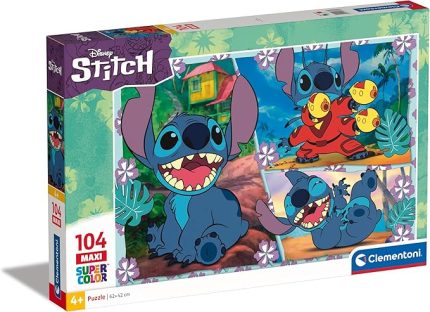 - 27572 - Supercolour Puzzle - Super Disney Stitch - 104 Parça| Çizgi Film Puzzle