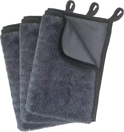 3 x mikrofiber bez, araç kurulama bezi, XXL, 40 x 60 cm, Fast Dry mikrofiber temizleme bezi, banyo, araba, ev, kamp, duş için kurulama bezi, 600 GSM