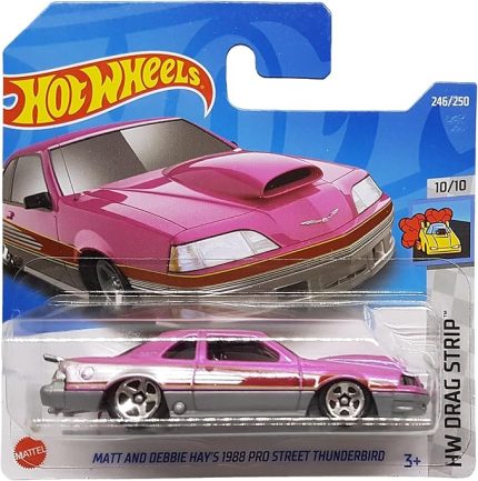 Wheels - Matt and Debbie Hay´s 1988 Pro Street Thunderbird - HW Drag Strip 10/10 - HCT25 - Short Card - Ford - pink - Mattel 2022