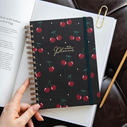 A5 Spiralli 16 Aylık Akademik Ajanda - Kiraz