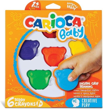 Teddy Bebek Crayons 6'Li +1 Yaş