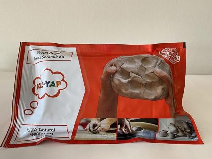 Doğal ve Yerli Seramik Kil Hamuru Beyaz 600 gr. (BEYAZ)