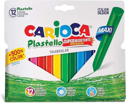 Jumbo Üçgen Elleri Kirletmeyen Yıkanabilir Pastel Boya Kalemi 12'Li