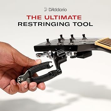 Waves D'Addario Accessories Pro-Winder - Gitar Teli Sargısı, Kesici, Köprü Pimi Çekici, Üstün Ergonomik Hepsi Bir Arada Alet, Germe İçin, Siyah - Görsel 3