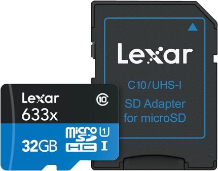 yüksek performanslı microSDHC 633x 32 GB UHS-I hafıza kartı w/SD adaptör – LSDMI32GBBEU633A