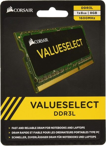 Value Select SODIMM 8GB (1X8GB) 1600Mhz CL16 1.35V DDR3 Ram (CMSO8GX3M1CL1600C11)