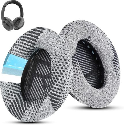 Cooling-Gel QuietComfort 35 / QC 35ii Bose kulaklık için yedek kulak yastığı, Bose QC45 QC35 QC25 QC2 QC15 / Around-Ear 2 AE2i AE2w / SoundTrue & SoundLink serisi ile uyumlu (gri kumaş)
