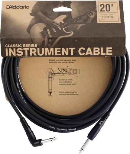 Waves PW-CGTRA-20 Classic Series Instrumentenkabel 6,1m (20 Fuß) schwarz