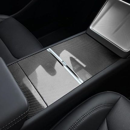 Merkezi kontrol paneli TPU karbon fiber desenli folyo Tesla Model Y Juniper 2025 için araç içi çıkartması dekoratif aksesuar