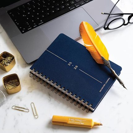 A5 Spiralli Keten 16 Aylık Akademik Ajanda - Lacivert