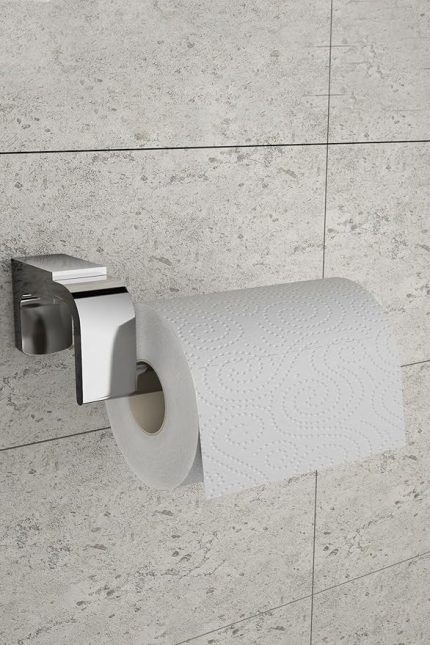 Banyo F1 Model Paslanmaz Krom Tuvalet Kağıdı Askısı, Tuvalet Kağıdı Tutacağı, Tuvalet Kağıtlığı 5 Yıl Garantili