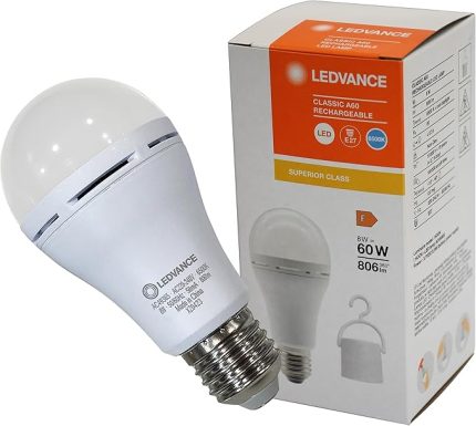 ŞARJLI LED LAMBA BEYAZ IŞIK 8W E27