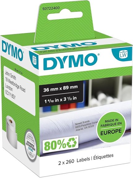 S0722400, LW Geniş Adres Etiketi, (89x36 mm) 520 Etiket/Paket - (99012)