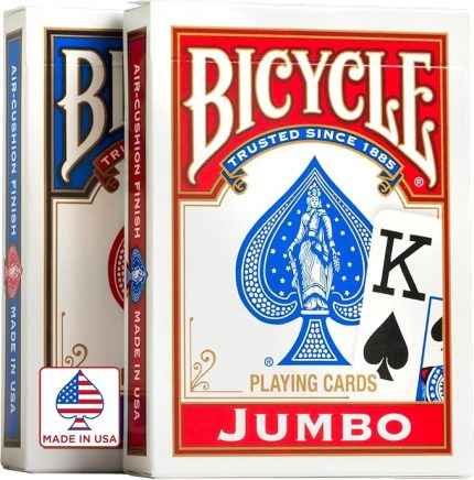 Jumbo Index Playing Cards - Poker Size - 2 Pack, Kırmızı & Mavi