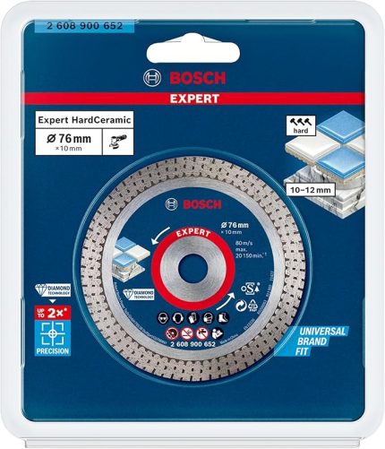 1 x Expert HardCeramic 76 mm elmas kesme diski (sert fayanslar, sert taş, çap 76 mm, profesyonel aksesuar, mini açılı taşlama makinesi)