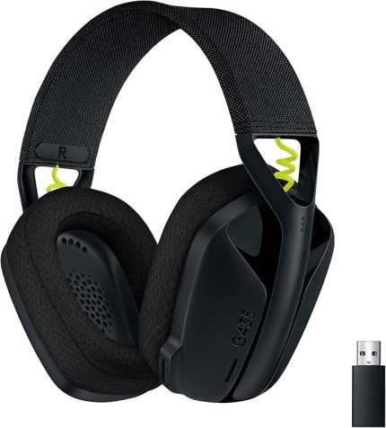G 435 LIGHTSPEED ve Bluetooth Kablosuz Oyun Kulaklığı - Hafif kulak üstü kulaklıklar, dahili mikrofonlar, 18 saat pil, Dolby Atmos, PC, Mobil ile uyumlu - Siyah