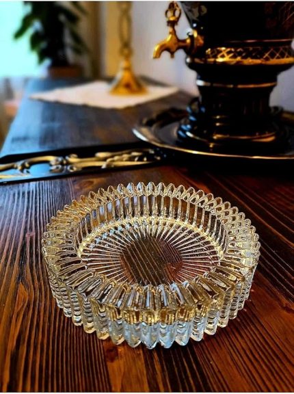 Diyarı Kristal Lüks Cam Küllük Cam Kül Tablası Puro Kül Tablası Şeffaf