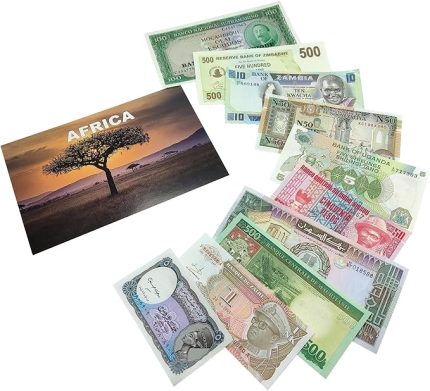 COLECCIONABLES Dünya Banknotes Koleksiyonu - 12 Afrika Banknotu - Yabancı, Döviz, Dolaşımsız