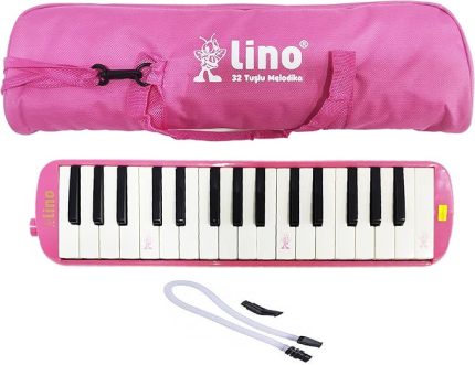 MELODİKA 32 TUŞLU BEZ ÇANTA PEMBE