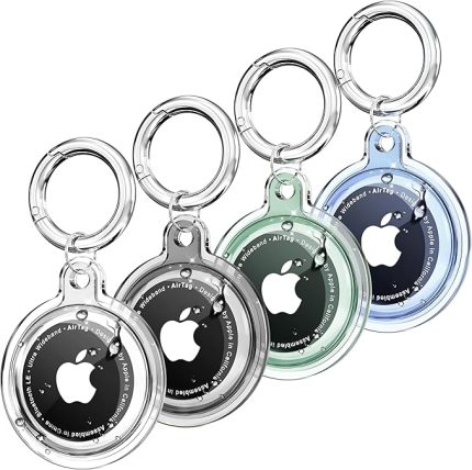 için Su Geçirmez Ultra Şeffaf Görünümlü Silikon Kılıf ve Anahtarlık (4'lü Paket)