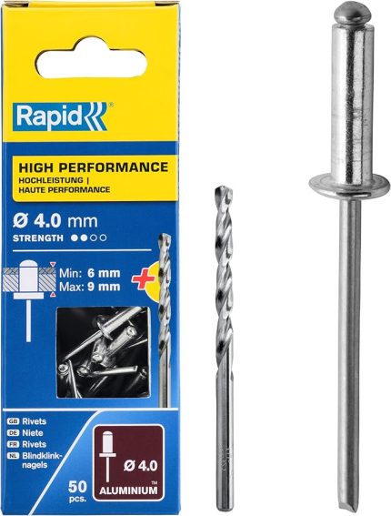 kör perçin Universal alüminyum, 50 adet matkap ucu dahil, 5000384