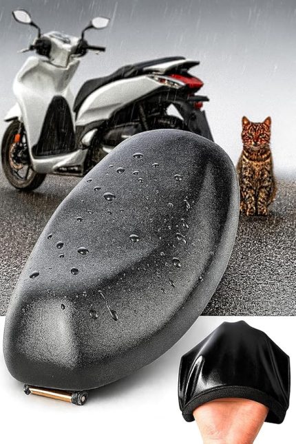 Caro (1056) Sym Fiddle 3 125 Su Geçirmez Motosiklet Siyah deri Sele Kılıfı Örtüsü Brandası ile uyumlu