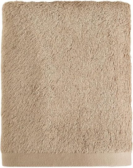 Solid Yüz Havlusu 50x90 cm Koyu Bej