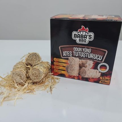 BBQ BARBEKÜ-MANGAL-ATEŞ TUTUŞTURUCU AĞAÇ YÜNÜ (32 ADET)