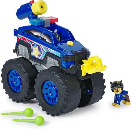 PATROL Rescue Wheels - Chases Deluxe Monstertruck, mermi atma, motorlu halat vinci, ışıklar ve sesler, 3 yaşından büyük çocuklar için oyuncak
