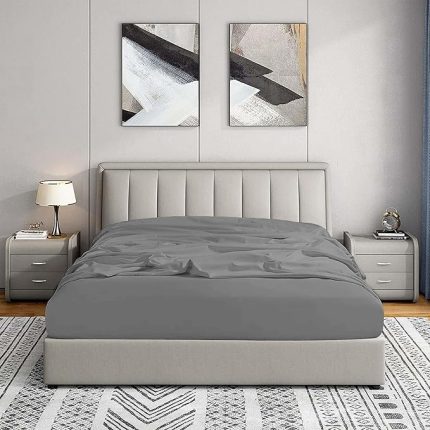 | Jersey |%100 Doğal Pamuklu Tek/Çift Kişilik Lastikli Çarşaf GRİ