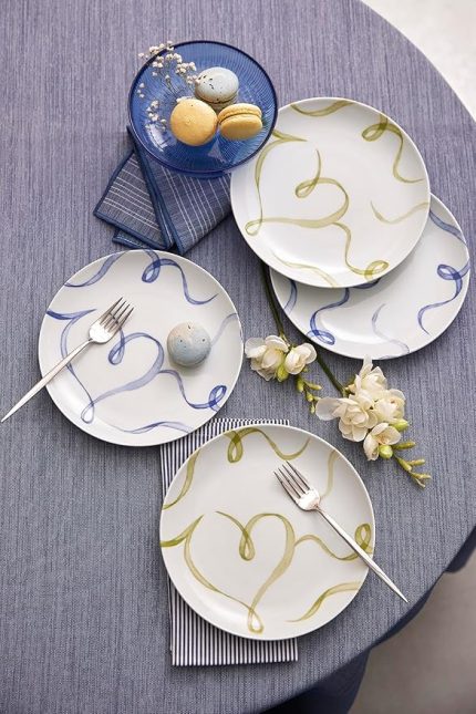 Porselen Grazia 4 Parça 21 Cm Pasta Tabağı