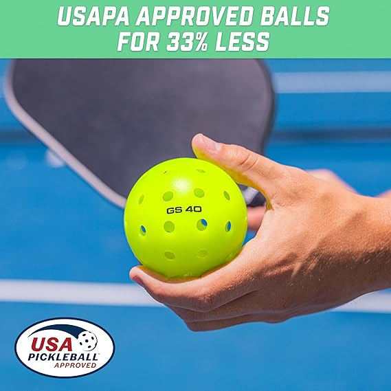 GS 40 Pickleball Topları, 4, 12 veya 36’lı Paket USAPA Kurallarına Uygun Pickleball Topları - Görsel 2